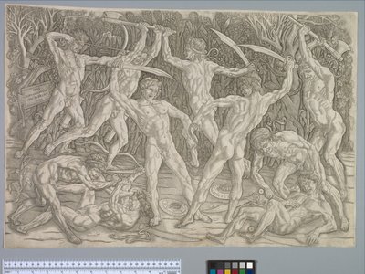 Slag van de Naakten, circa 1475 door Antonio Pollaiuolo
