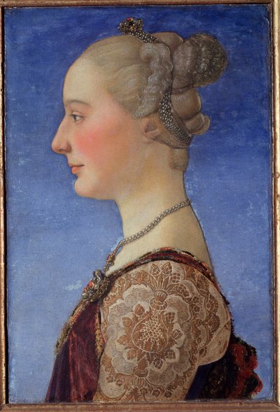 Portret van een dame door Antonio Pollaiuolo