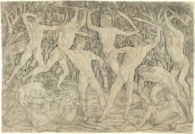 De Slag van de Naakten, 1470s door Antonio Pollaiuolo