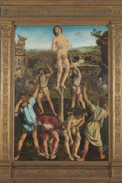 Het martelaarschap van Sint Sebastiaan door Antonio Pollaiuolo