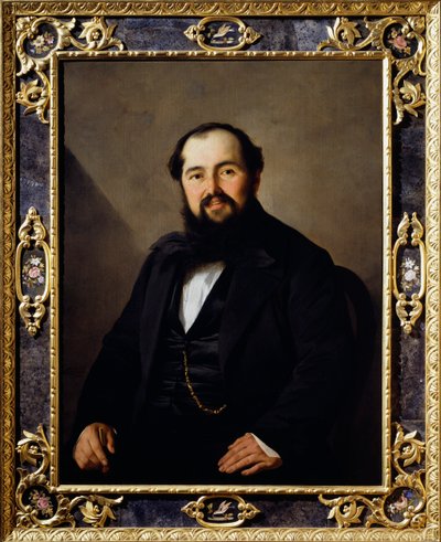 Portret van Giuseppe Viti (1816-1860), Italiaanse reiziger en handelaar door Antonio Puccinelli