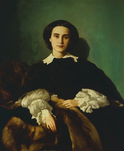 Portret van de edelvrouw Morrocchi door Antonio Puccinelli