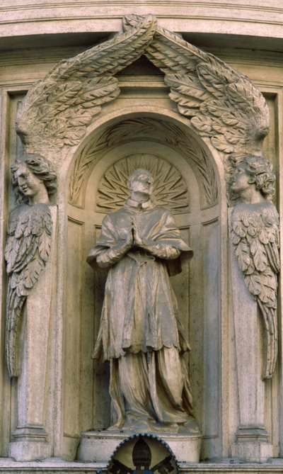 St. Carlo Borromeo in Gebed door Antonio Raggi