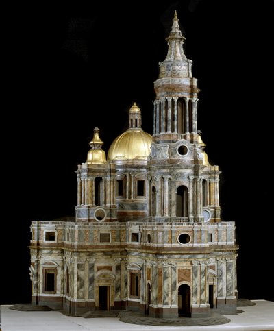 Model van de Kathedraal van St. Isaac van Dalmatië in Sint-Petersburg door Antonio Rinaldi