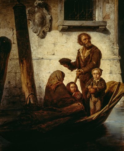 Een familie van gewone mensen in een boot door Antonio Rotta