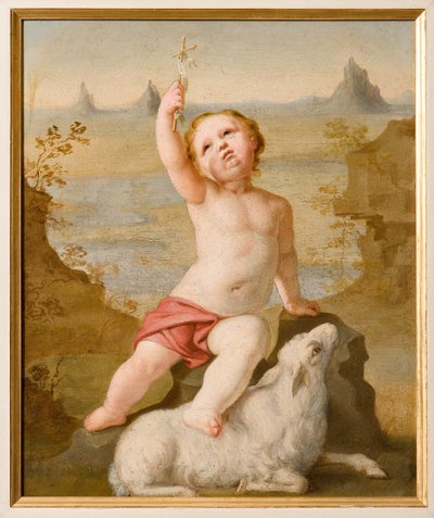 Heilige Johannes de Doper als kind door Antonio Simonazzi