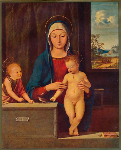 Madonna en Kind met Sint Johannes de Doper, 1903 door Antonio Solario