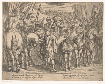 Alexander de Grote vindt het lichaam van Darius door Antonio Tempesta