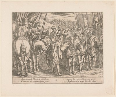 Alexander de Grote vindt het lichaam van Darius door Antonio Tempesta