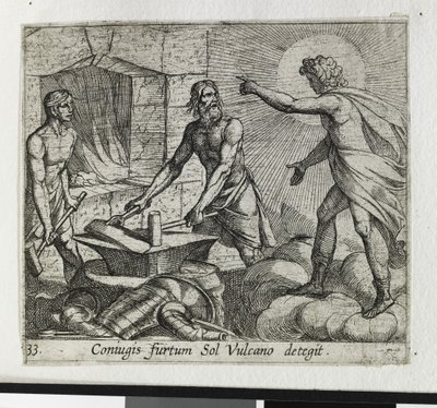 Apollo bij de smidse van Vulcanus door Antonio Tempesta