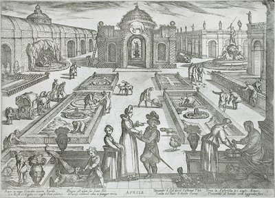 April: een tuin door Antonio Tempesta