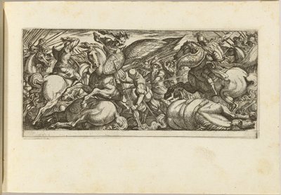 Slag tussen cavalerie en infanterie door Antonio Tempesta