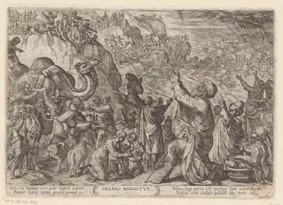 De Egyptenaren verdrinken in de Schelfzee door Antonio Tempesta