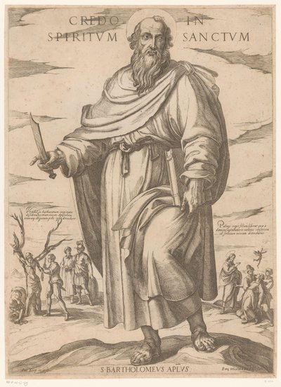 De heilige Bartolomeüs door Antonio Tempesta