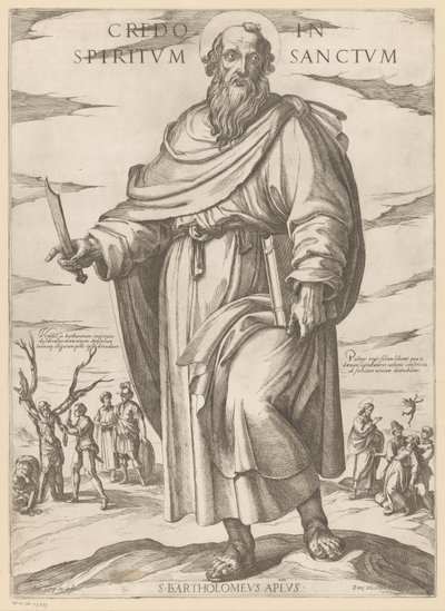 De heilige Bartolomeüs door Antonio Tempesta