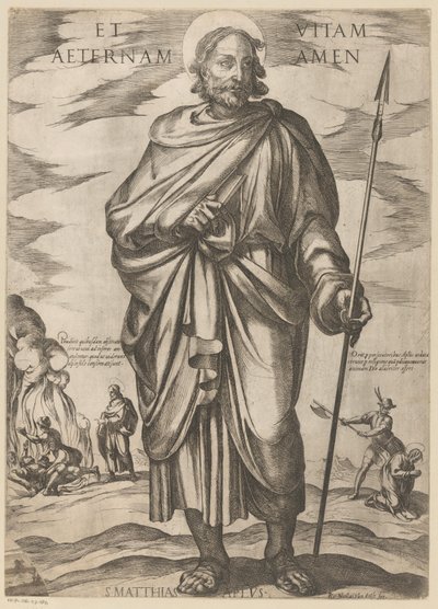 De heilige Mattias (Et vitam aeternam amen, Christus, Maria en de apostelen) door Antonio Tempesta