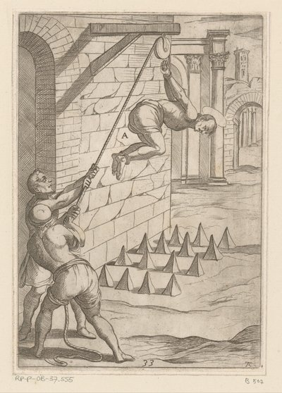 Foltering: het laten vallen op scherpe punten door Antonio Tempesta