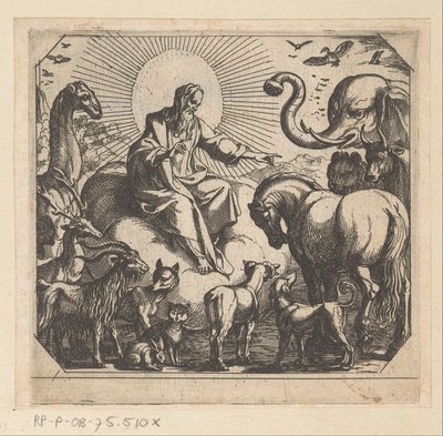 God schept de dieren op het land door Antonio Tempesta
