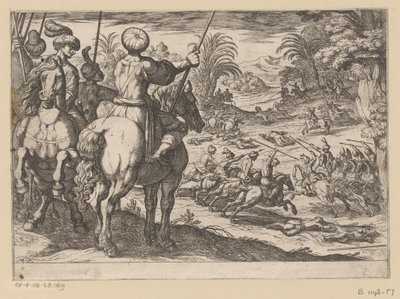 Jacht op leeuwen door Antonio Tempesta