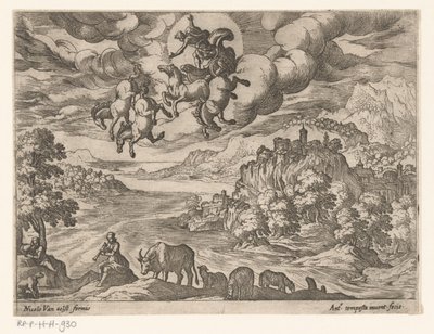 Landschap met de val van Phaëthon door Antonio Tempesta