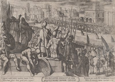 Elisa brengt het verblinde Syrische leger naar de koning van Israël, ca. 1590-ca. 1610 door Antonio Tempesta