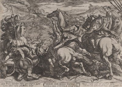 De Israëlieten verslagen door de Kanaänieten voor het ongehoorzaam zijn aan Mozes, ca. 1590-ca. 1610 door Antonio Tempesta