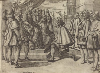 Spaanse Hertog voor Margaretha van Oostenrijk [verso] door Antonio Tempesta