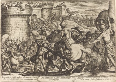 De dood van Abimelech door Antonio Tempesta