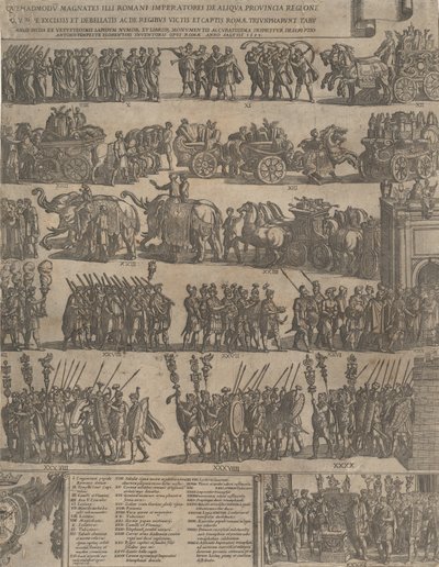 Triomf van een Romeinse keizer linkerzijde, 1603 door Antonio Tempesta