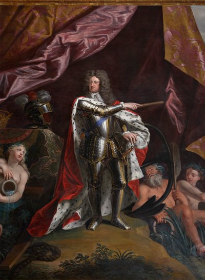 George, prins van Denemarken, als Lord High Admiral van Engeland (detail uit The Queen