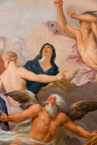 Minerva omringd door de kunsten en wetenschappen (detail) door Antonio Verrio