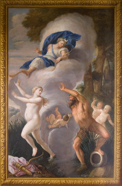 Noordelijke muurschildering die Alpheus en Arethusa afbeeldt, Het Banqueting House door Antonio Verrio