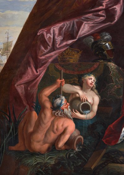 Triton en nereïde (detail) door Antonio Verrio