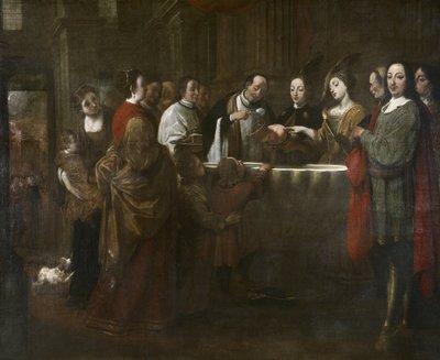 De doop van Sint Franciscus door Antonio Viladomat