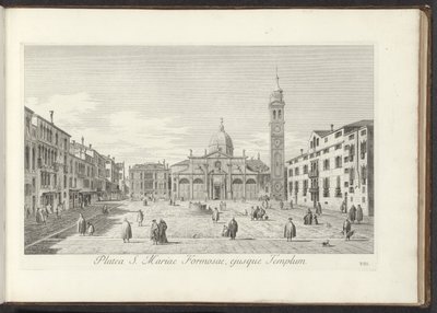 Gezicht op Campo Santa Maria Formosa te Venetië door Antonio Visentini