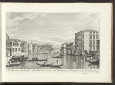 Gezicht op het Canal Grande, Palazzo Bembo en Palazzo Vendramin-Calergi te Venetië door Antonio Visentini