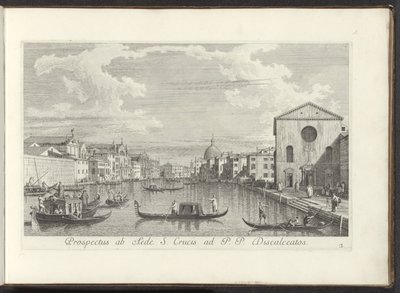 Gezicht op het Canal Grande, de Santa Maria di Nazareth en de San Simeone Piccolo te Venetië door Antonio Visentini