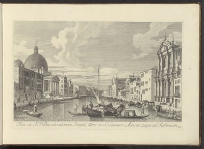 Gezicht op het Canal Grande, de Santa Maria di Nazareth en de San Simeone Piccolo te Venetië door Antonio Visentini