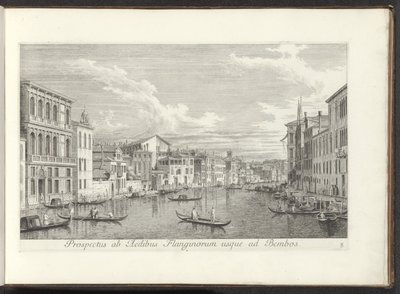 Gezicht op het Canal Grande en Palazzo Flangini te Venetië door Antonio Visentini