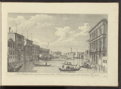 Gezicht op het Canal Grande en Palazzo Vendramin-Calergi te Venetië door Antonio Visentini