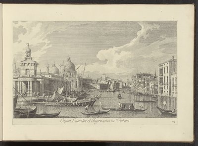 Gezicht op het Canal Grande te Venetië door Antonio Visentini
