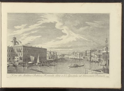 Gezicht op het Canal Grande te Venetië door Antonio Visentini
