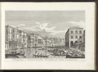 Gezicht op het Canal Grande te Venetië door Antonio Visentini