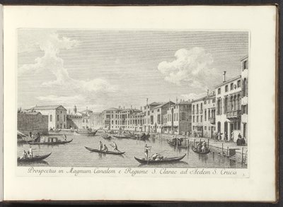 Gezicht op het Canal Grande te Venetië door Antonio Visentini