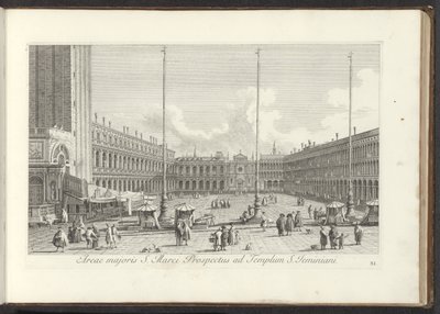 Gezicht op het San Marcoplein te Venetië door Antonio Visentini