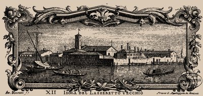 Isolario veneto, XII. Isola del Lazzaretto Vecchio, 1777 door Antonio Visentini