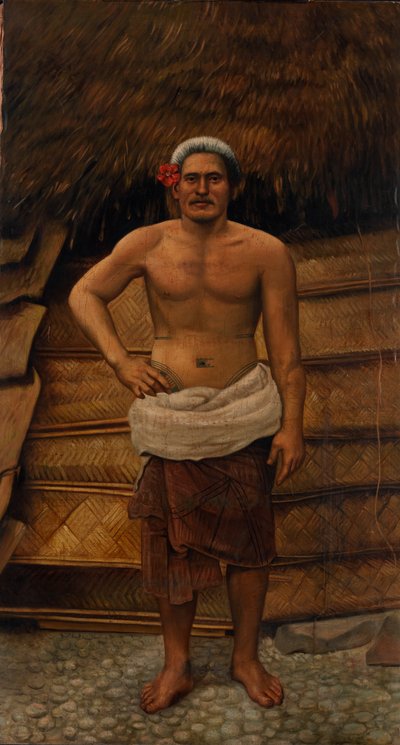 Samoaanse man, ca. 1885-1899 door Antonio Zeno Shindler