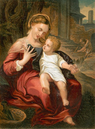 De Heilige Familie door Antonio da Correggio