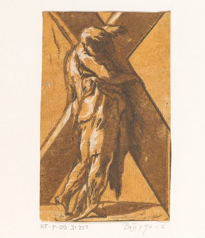 Heilige Andreas Christus en de twaalf apostelen (serietitel) door Antonio da Trento (attributed to)