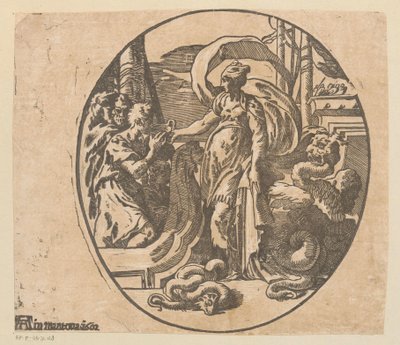 Odysseus op het eiland van Circe door Antonio da Trento (possibly)